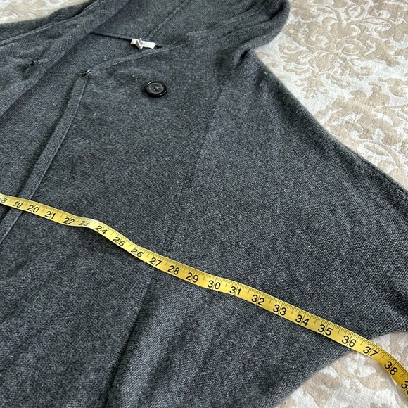 Joie Grey Cashmere/Wool Clementine Cardigan Sweater w Dolman Long Sleeves - Picture 15 of 15